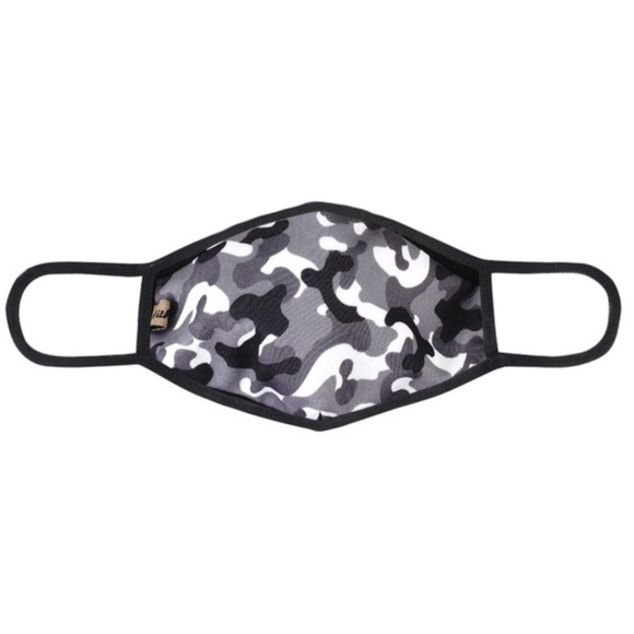 MADE IN USA Fast Ship Grey Camo Print Face Mask - Picture 6 of 9